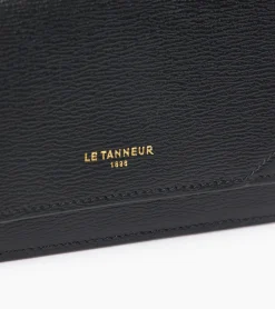 Porte cartes à rabat Naya en cuir liégé - Black
