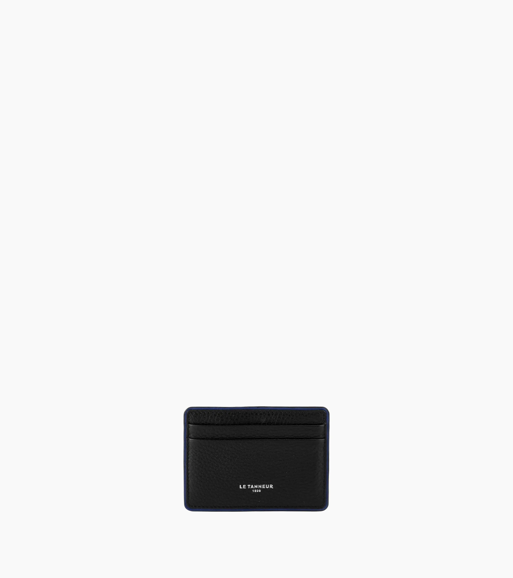 Porte cartes Augustin en cuir grainé - Black Le Bleu
