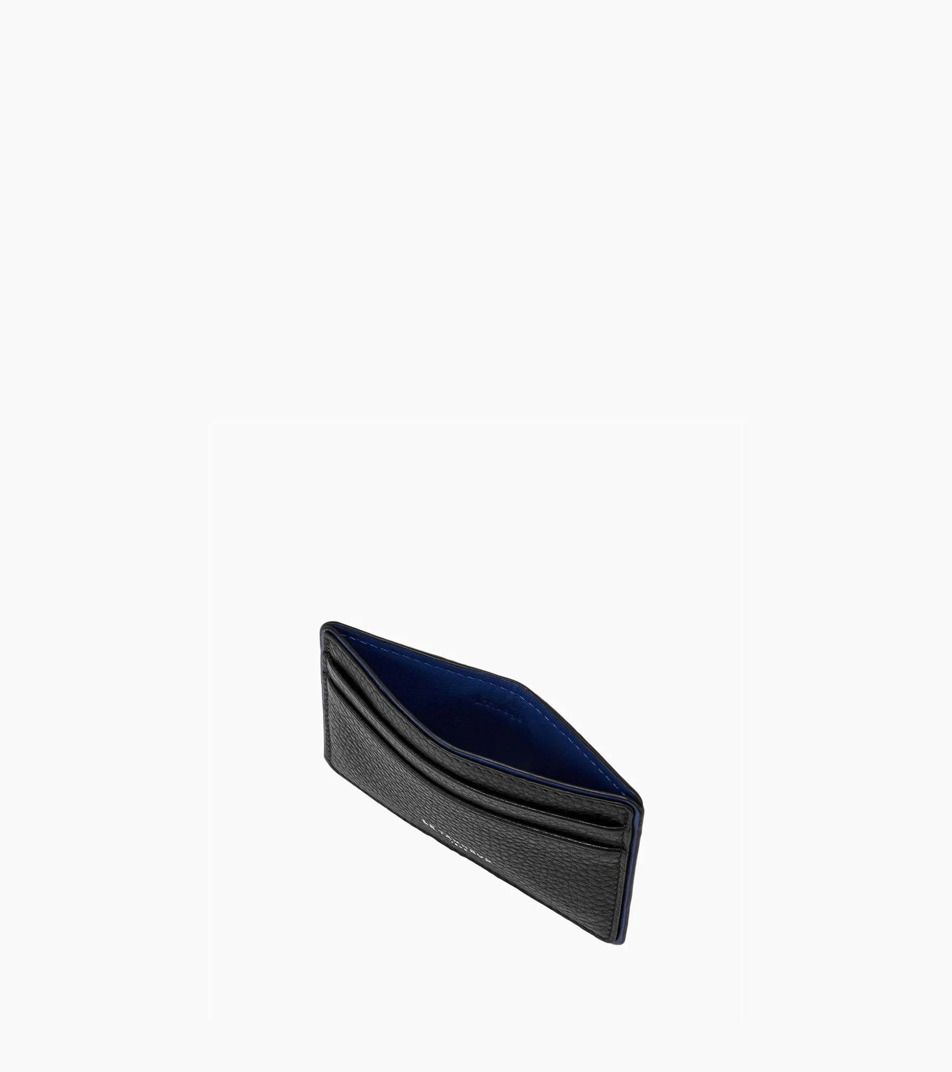Porte cartes Augustin en cuir grainé - Black Le Bleu