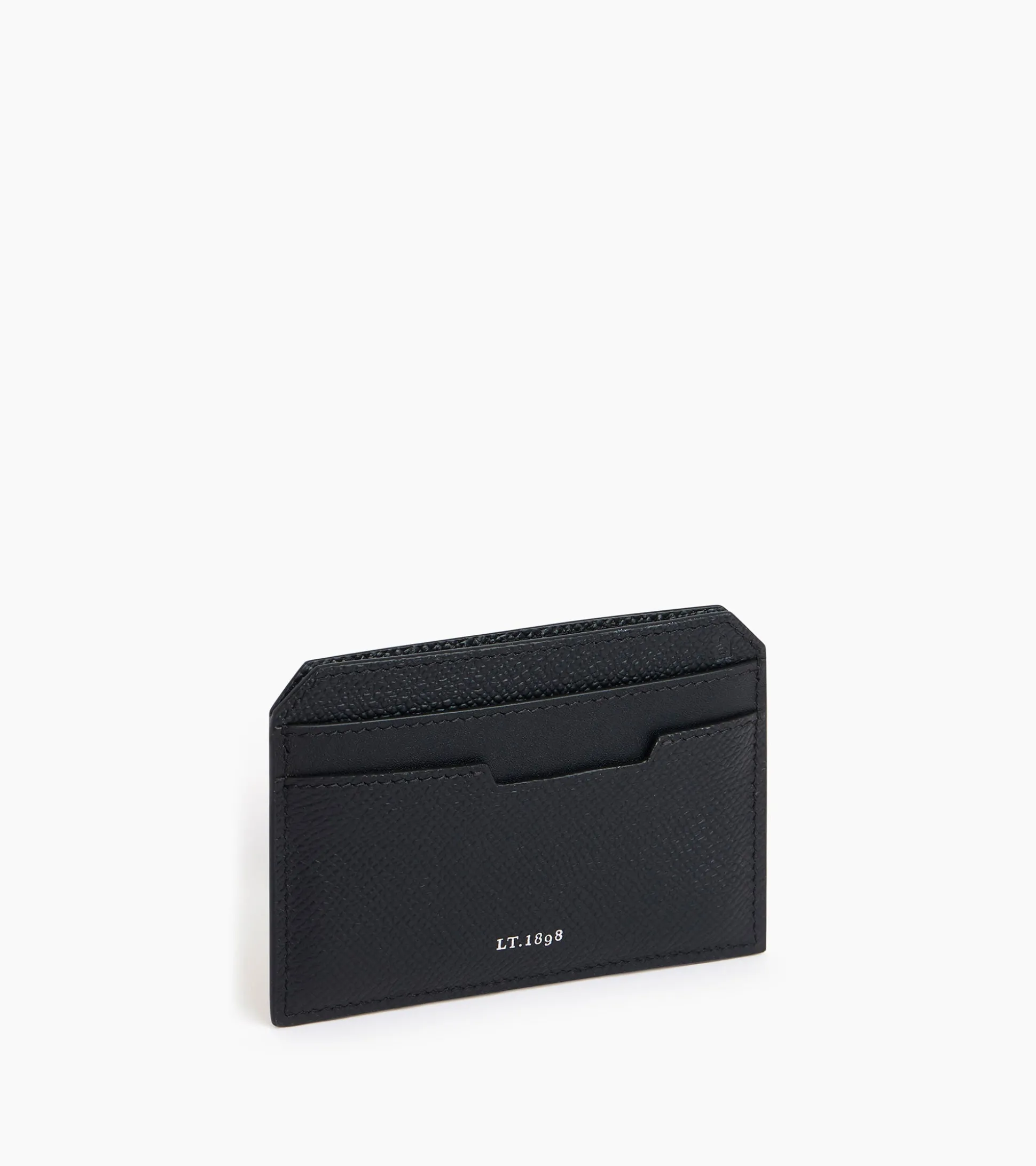Porte cartes Gaston en cuir grain croisé - Black