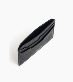 Porte cartes Gaston en cuir grain croisé - Black