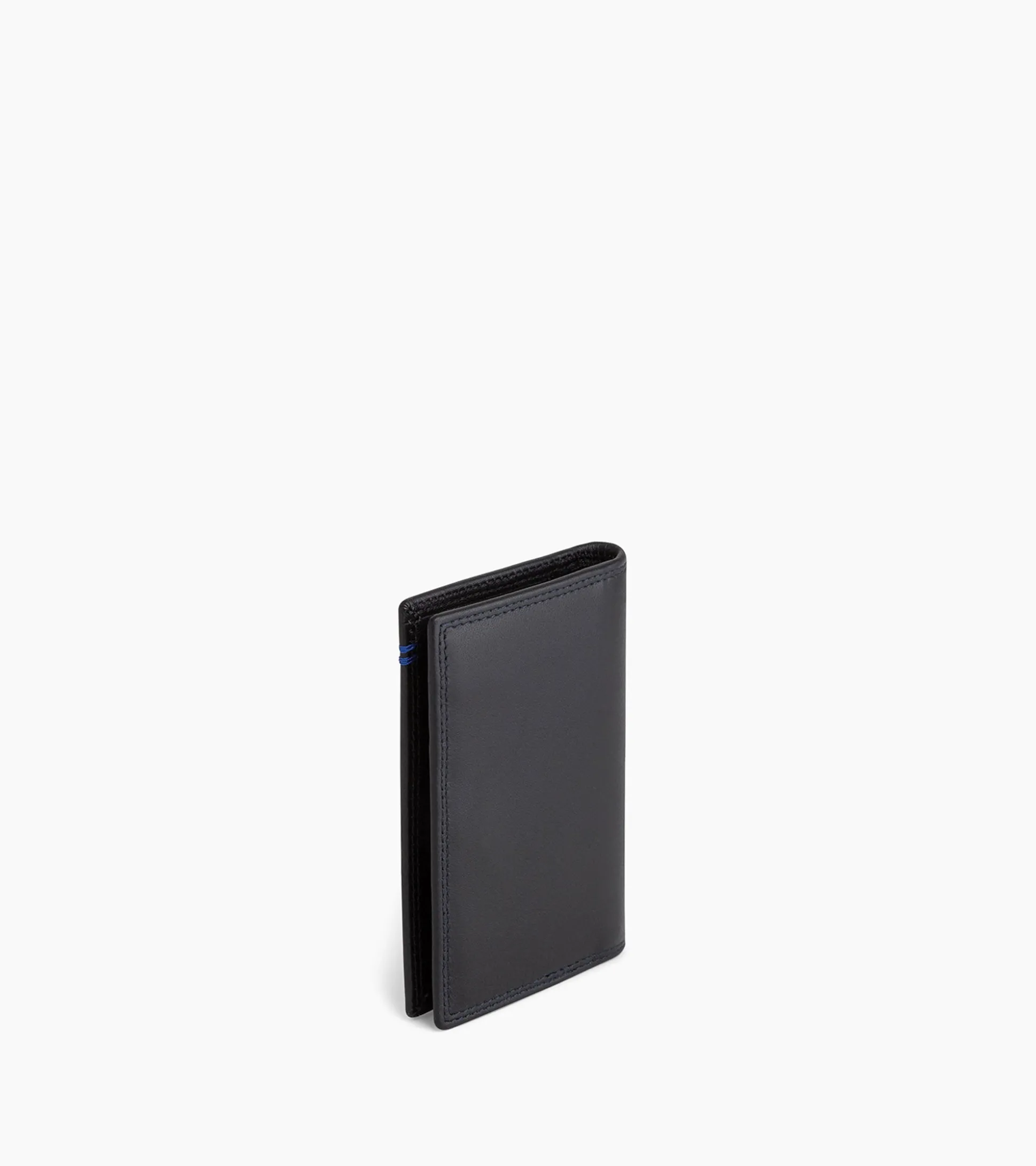 Porte cartes vertical Martin en cuir lisse - Black
