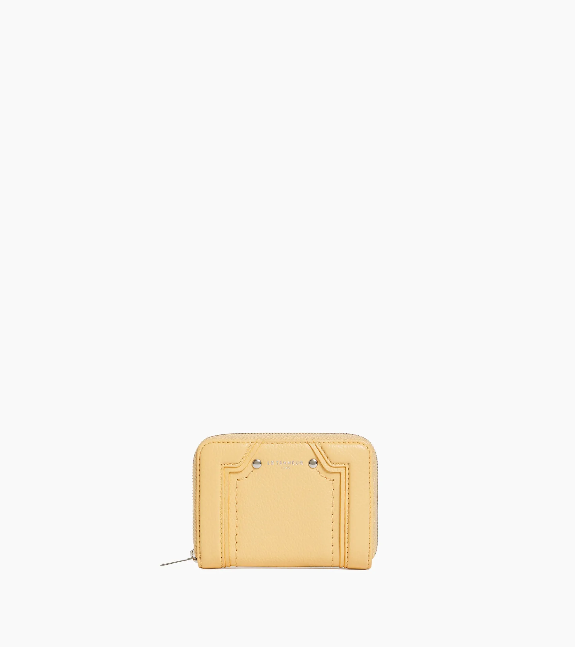 Porte cartes zippé Ella en cuir grainé - AURORE