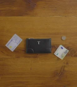 Porte cartes zippé Romy en cuir grainé - Brown Tan