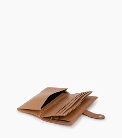 Porte chéquier Juliette en cuir grainé - Brown Tan