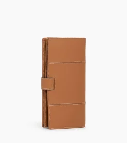Porte chéquier Juliette en cuir grainé - Brown Tan