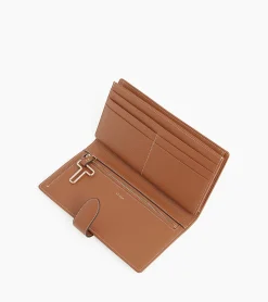Porte chéquier Juliette en cuir grainé - Brown Tan