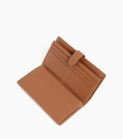 Porte chéquier Juliette en cuir grainé - Brown Tan