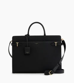Porte document 15" Emilie en cuir signature T - Black