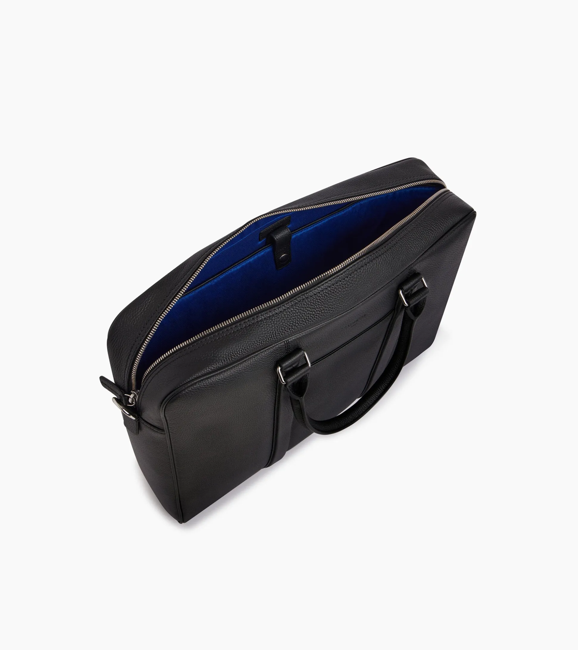 Porte documents 15" 1 soufflet Charles en cuir grainé - Black