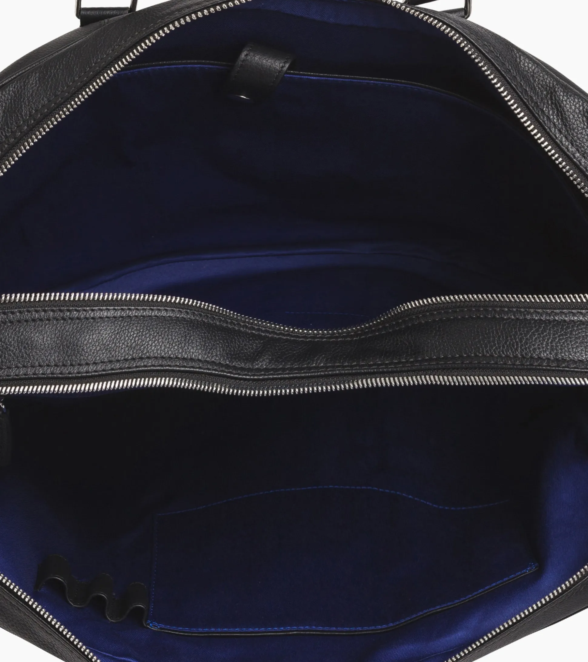 Porte documents 17" Charles en cuir grainé - Black
