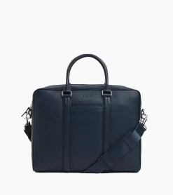 Porte documents 14" Charles en cuir grainé - Twilight Blue