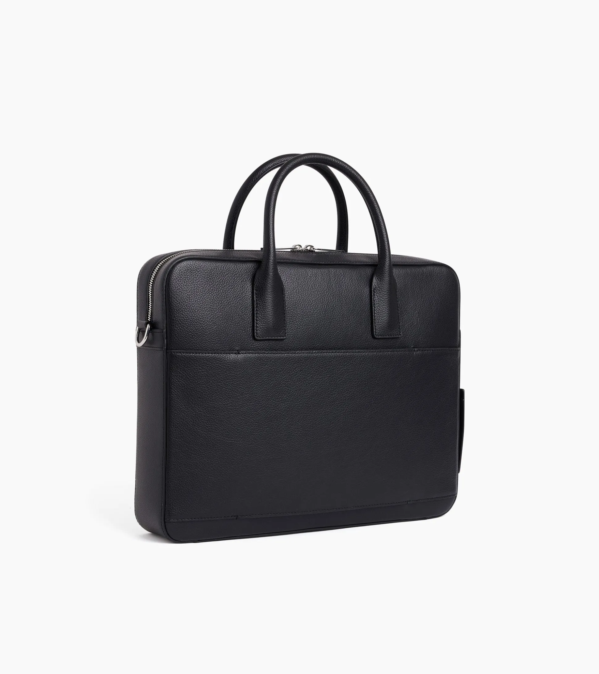 Porte documents 14" Emile en cuir grainé - Black