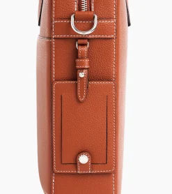 Porte documents 14" Emile en cuir grainé - Mahogany Brown