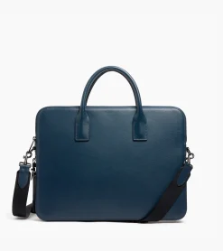 Porte documents 15" Emile slim en cuir liégé - Twilight Blue
