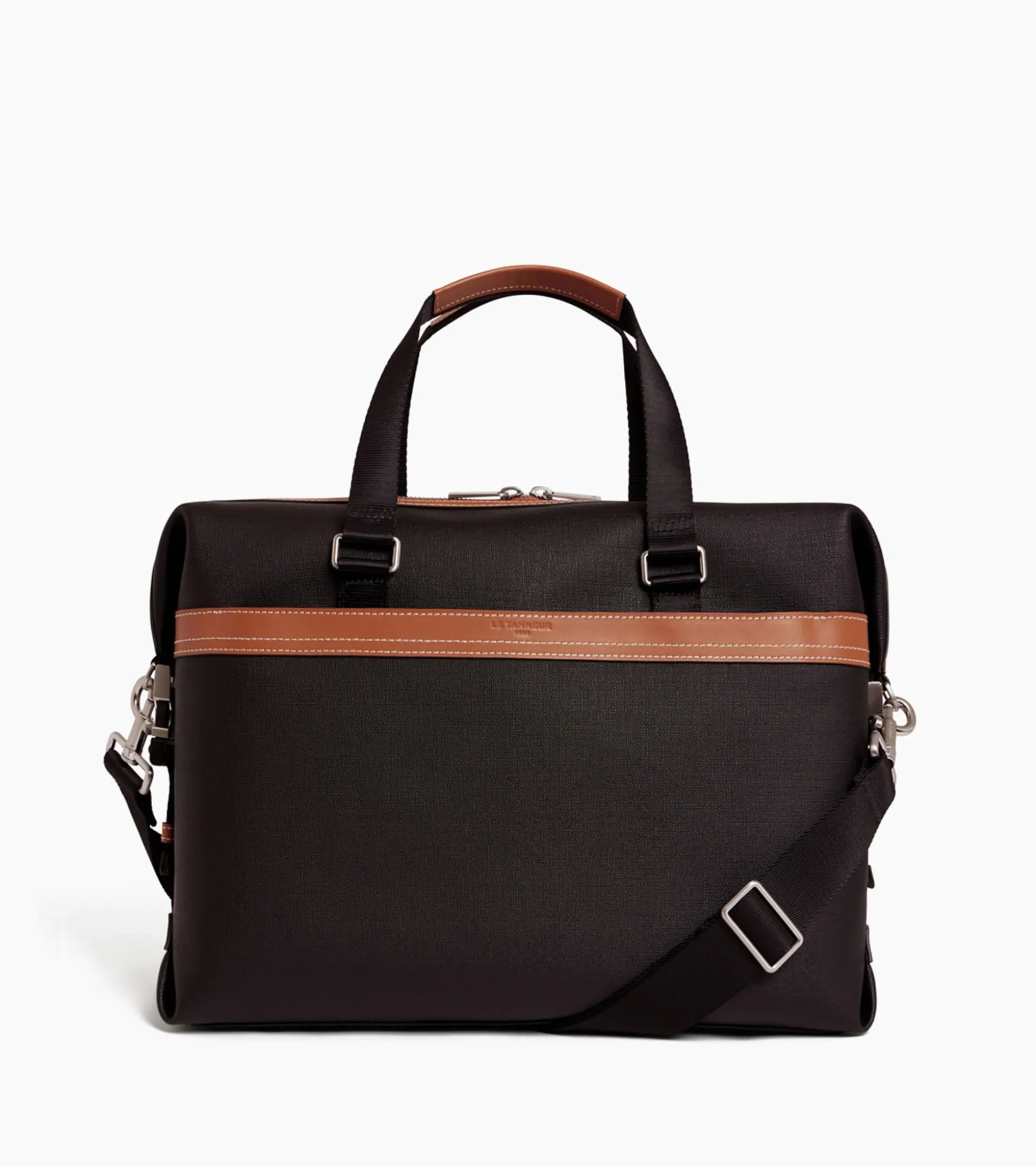 Porte documents 15" Maurice en toile enduite - Black Brown