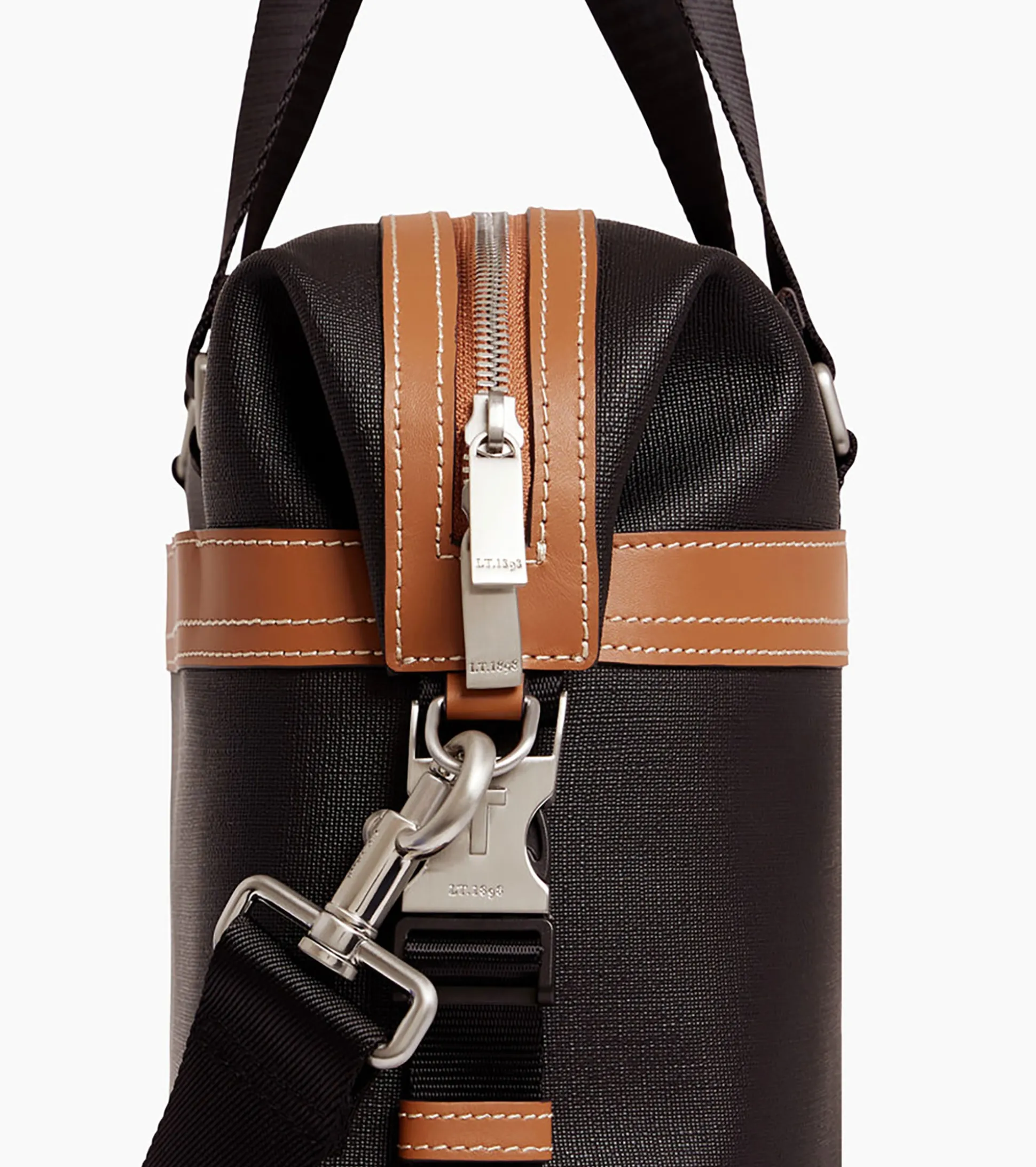 Porte documents 15" Maurice en toile enduite - Black Brown