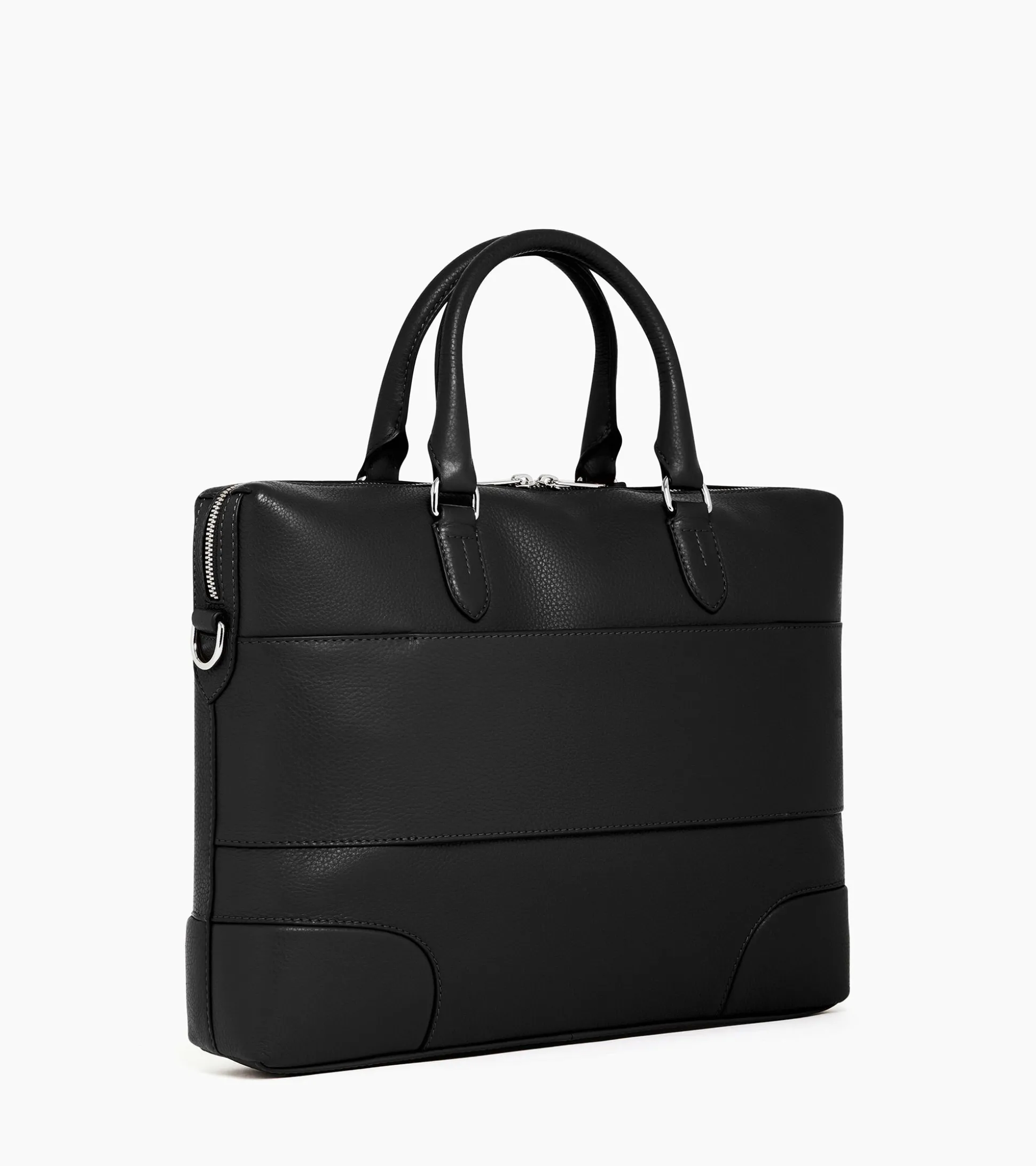 Porte documents 14" Romy en cuir grainé - Black