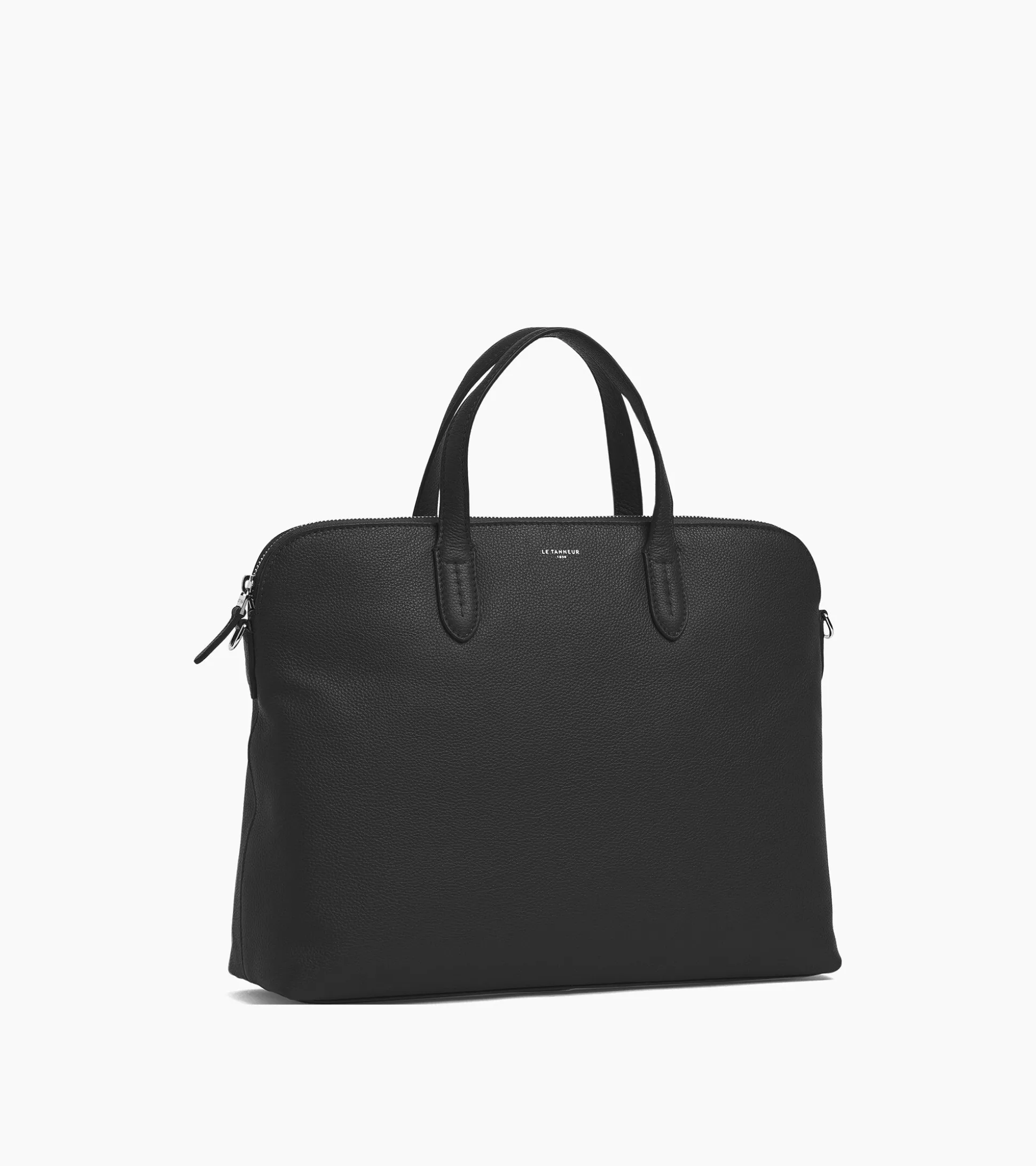 Porte documents 1 soufflet 14" Sophie en cuir grainé - Black