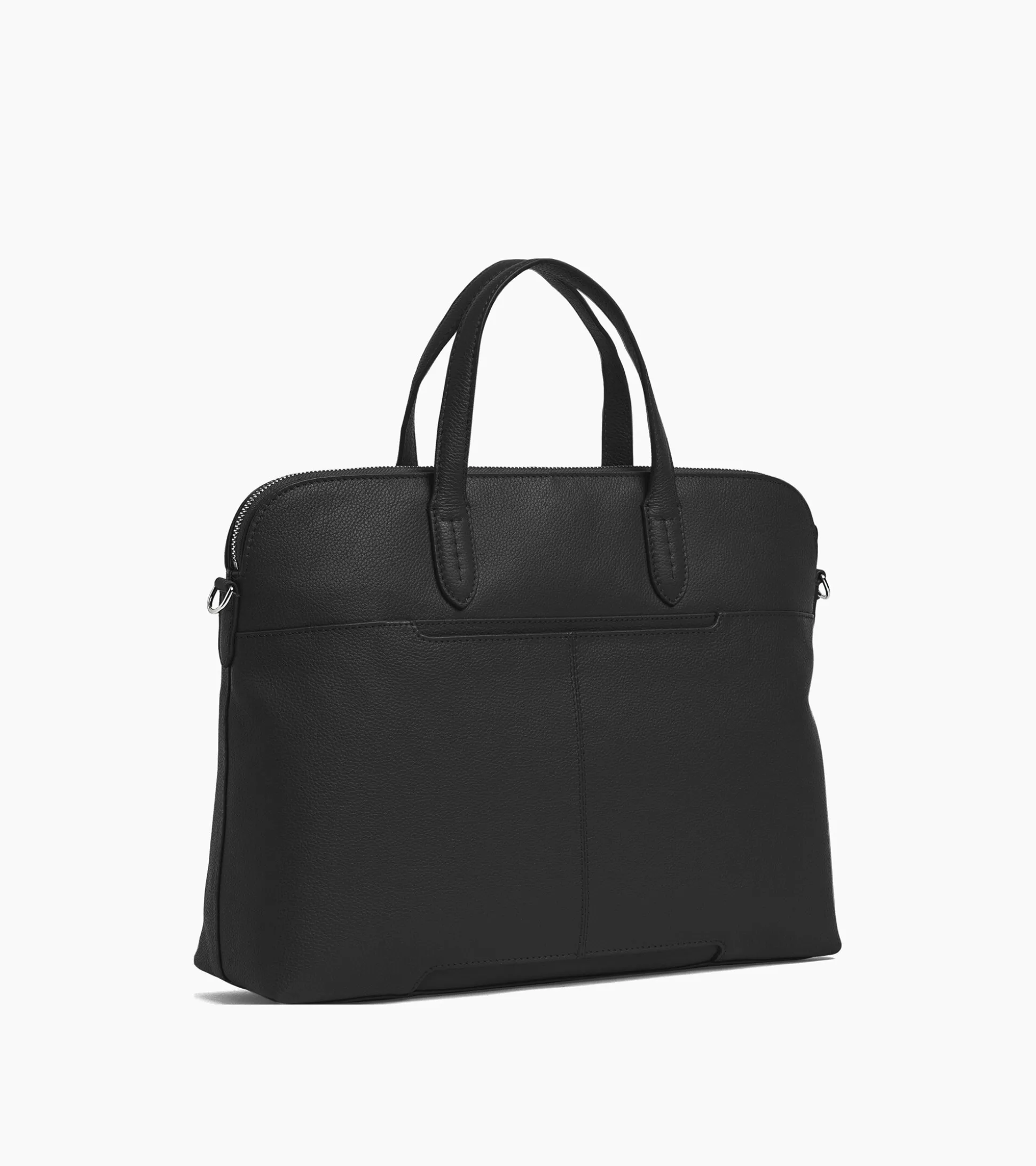 Porte documents 1 soufflet 14" Sophie en cuir grainé - Black