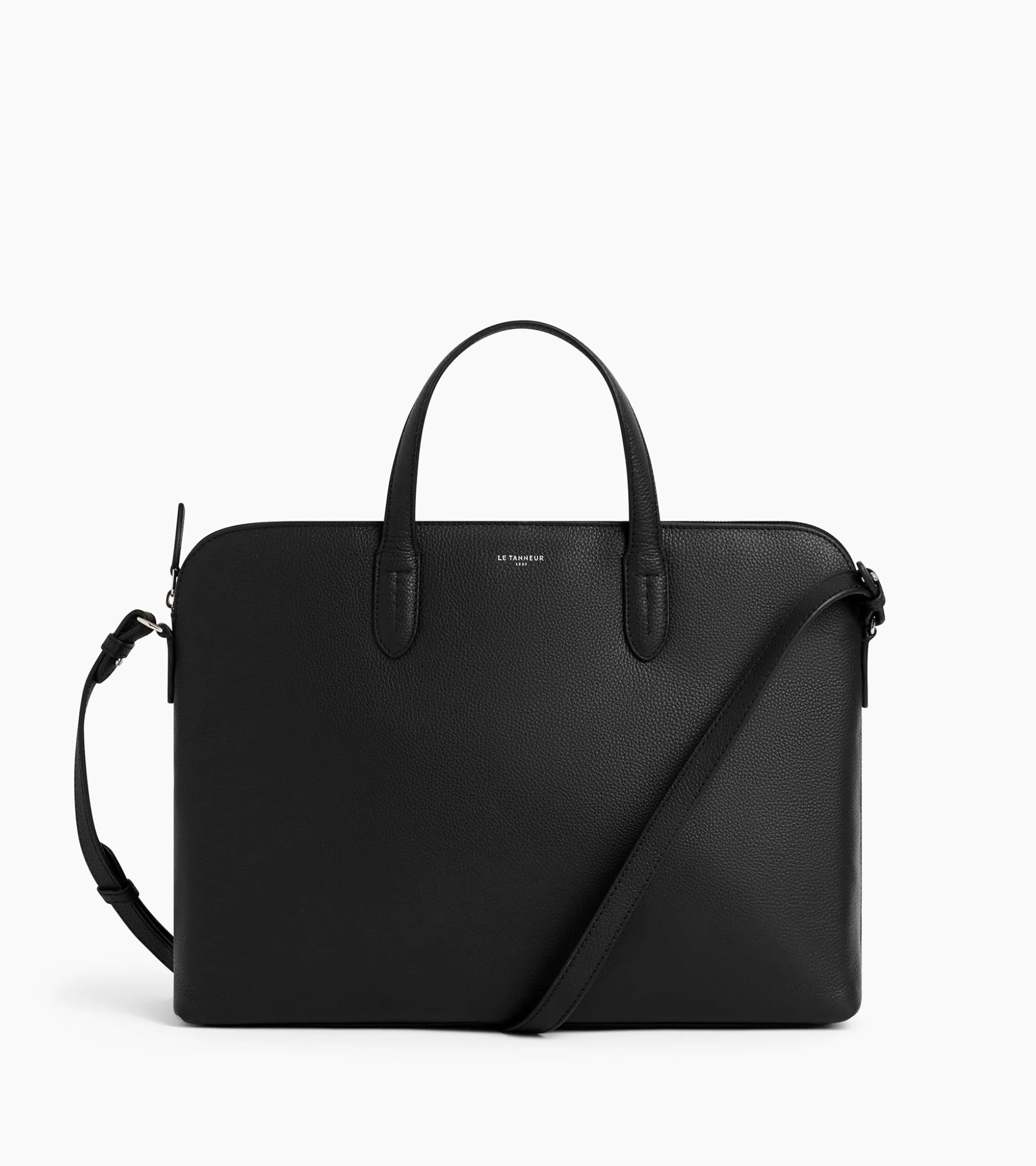 Porte documents 1 soufflet 15" Sophie en cuir grainé - Black
