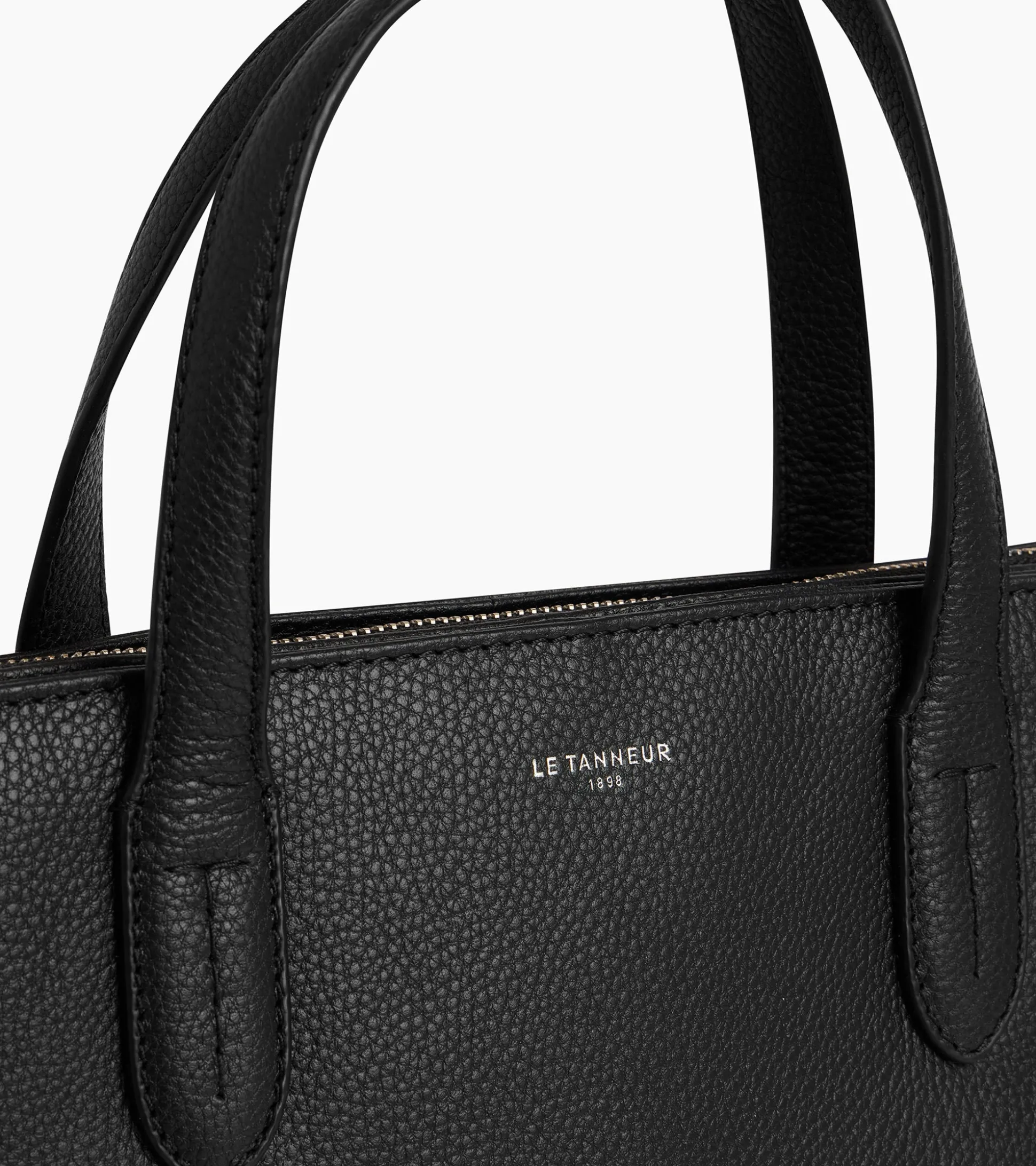 Porte documents 1 soufflet 15" Sophie en cuir grainé - Black