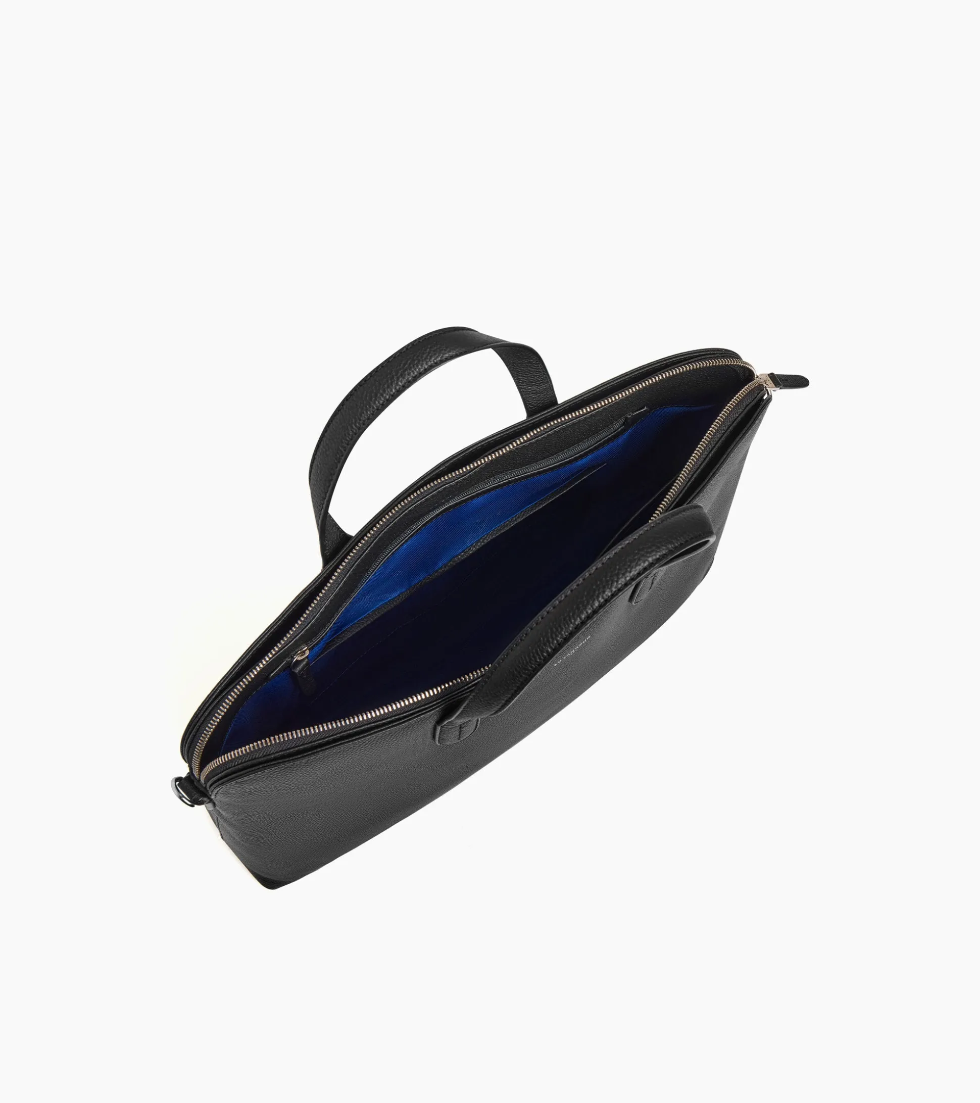 Porte documents 1 soufflet 15" Sophie en cuir grainé - Black