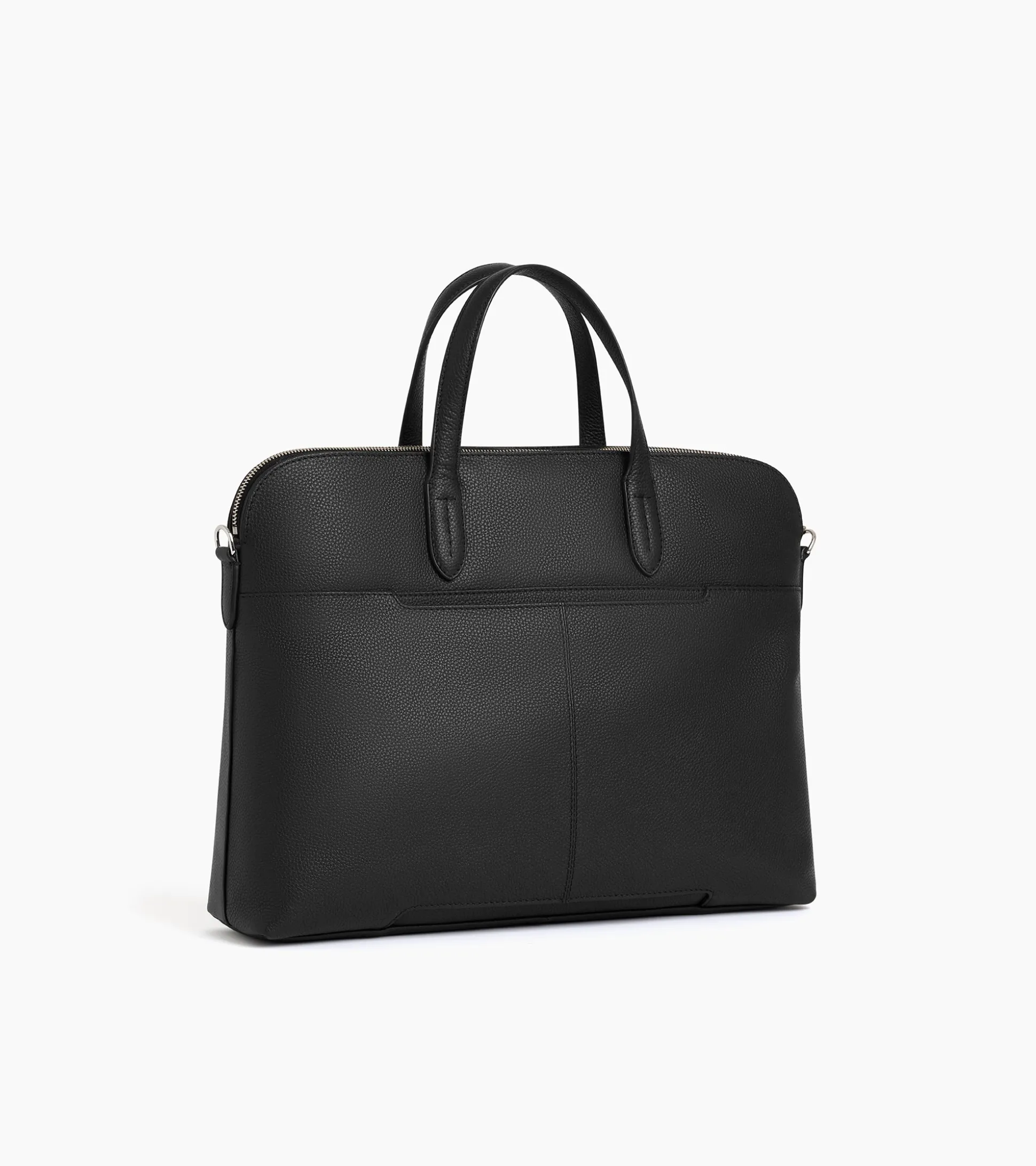 Porte documents 1 soufflet 15" Sophie en cuir grainé - Black