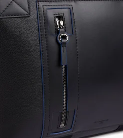 Porte documents Alexis en cuir grainé - Black