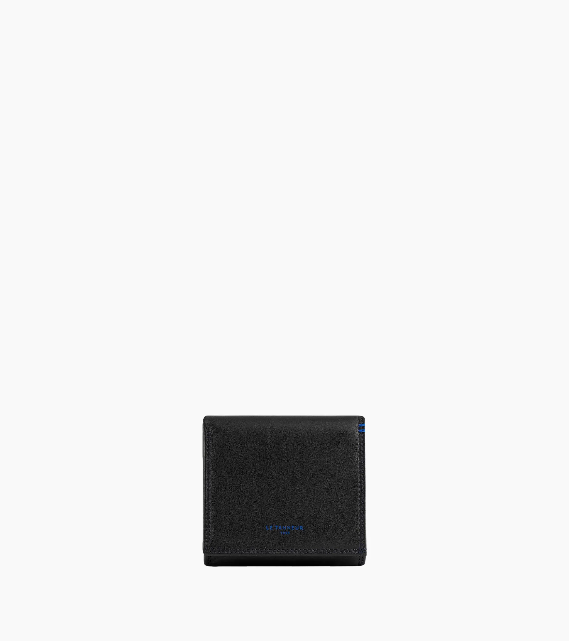 Porte monnaie boite avec poche billets Martin en cuir lisse - Black