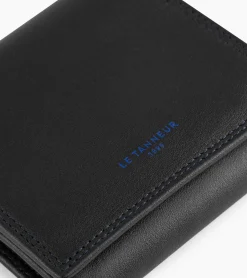 Porte monnaie boite avec poche billets Martin en cuir lisse - Black