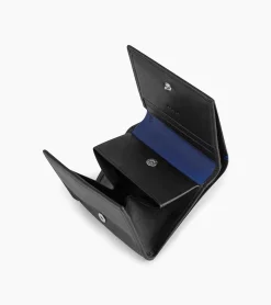 Porte monnaie boite avec poche billets Martin en cuir lisse - Black