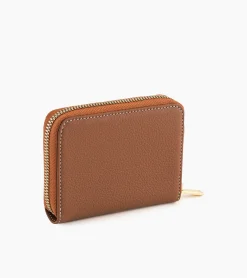 Porte monnaie Emilie en cuir grainé - Brown Tan