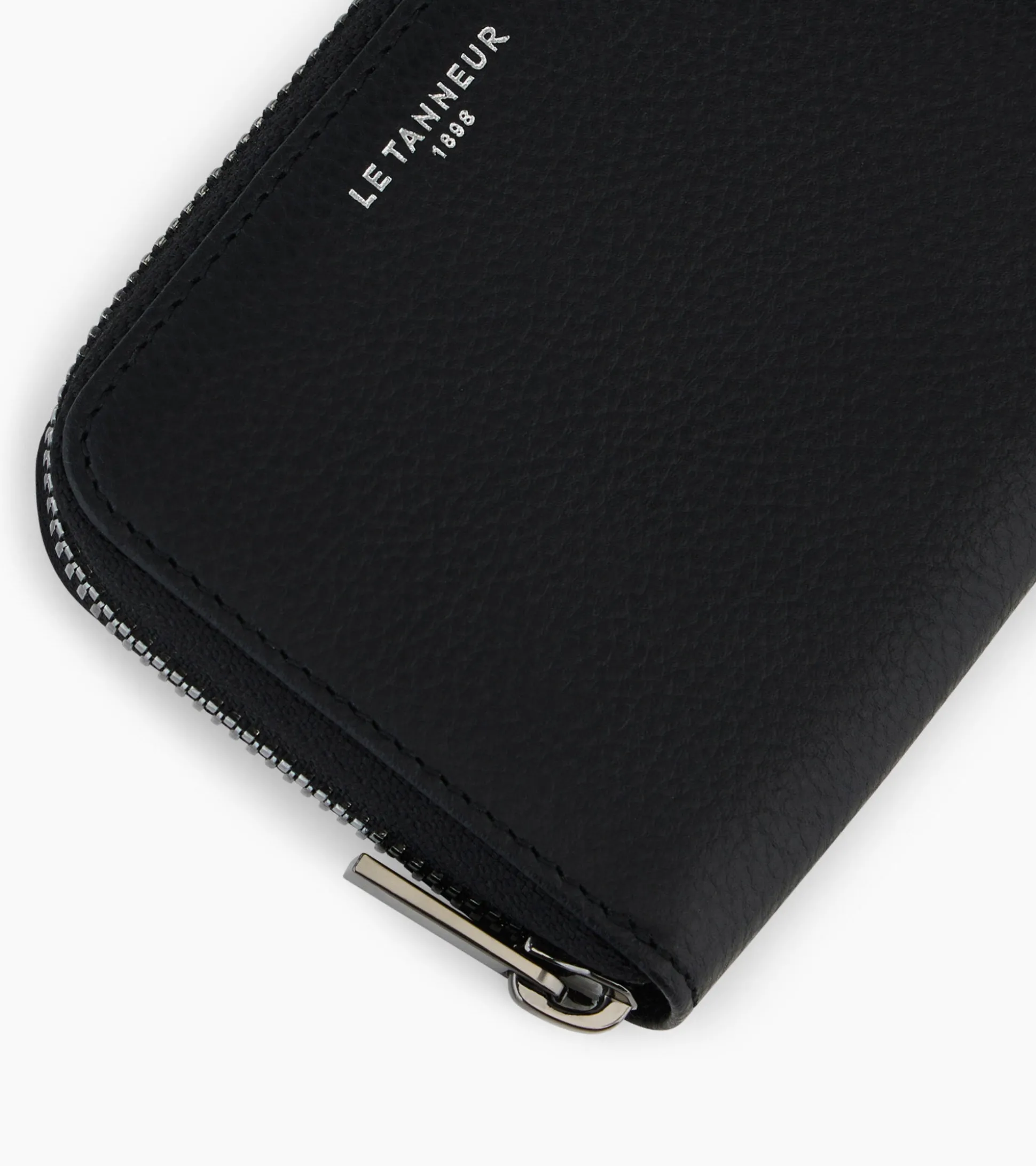 Porte monnaie Emilie en cuir grainé - Black