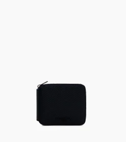 Porte monnaie zip en L Emile en cuir signature T - Black Le Bleu