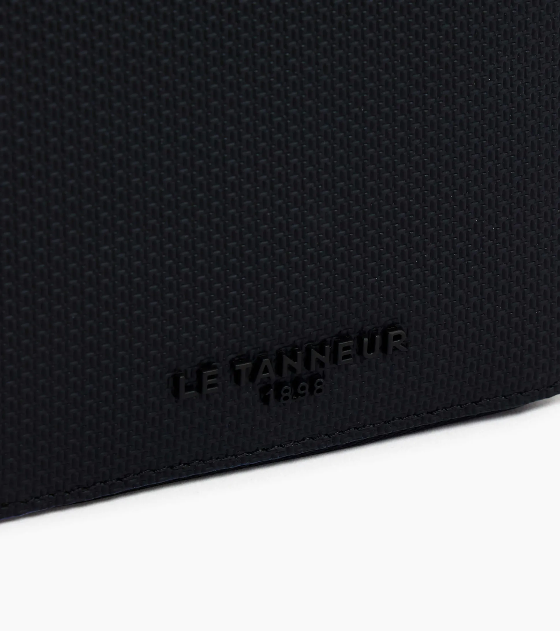 Porte monnaie zip en L Emile en cuir signature T - Black Le Bleu