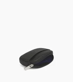 Porte monnaie zippé Charles en cuir grainé - Black