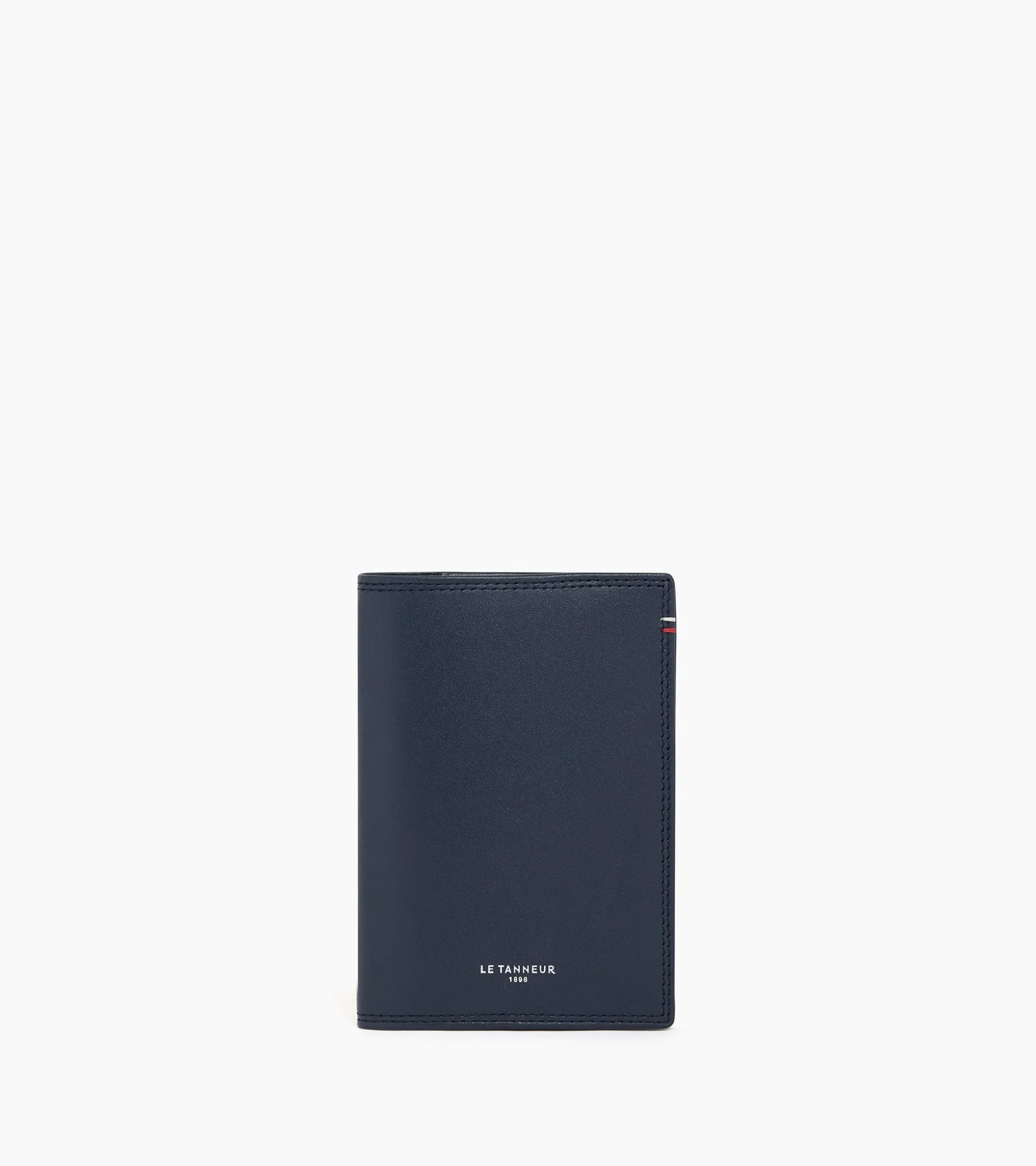 Porte passeport Martin en cuir lisse - Blue White Red