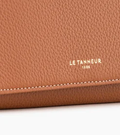 Portefeuille Emilie en cuir grainé - Brown Tan