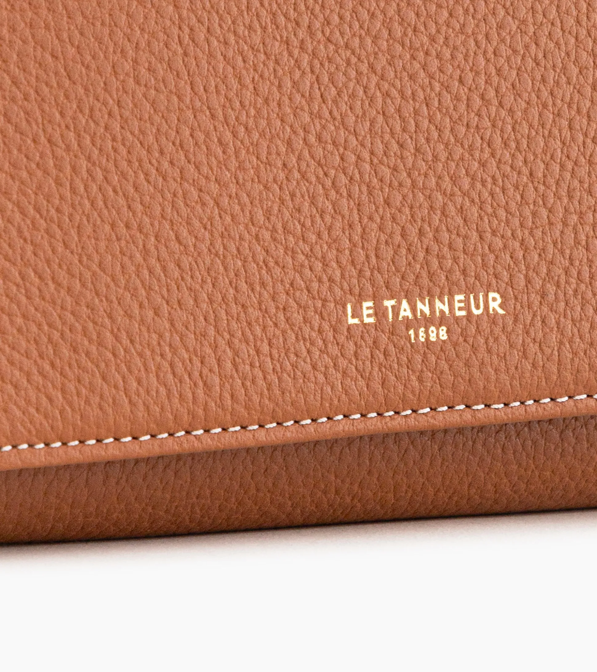 Portefeuille Emilie en cuir grainé - Brown Tan