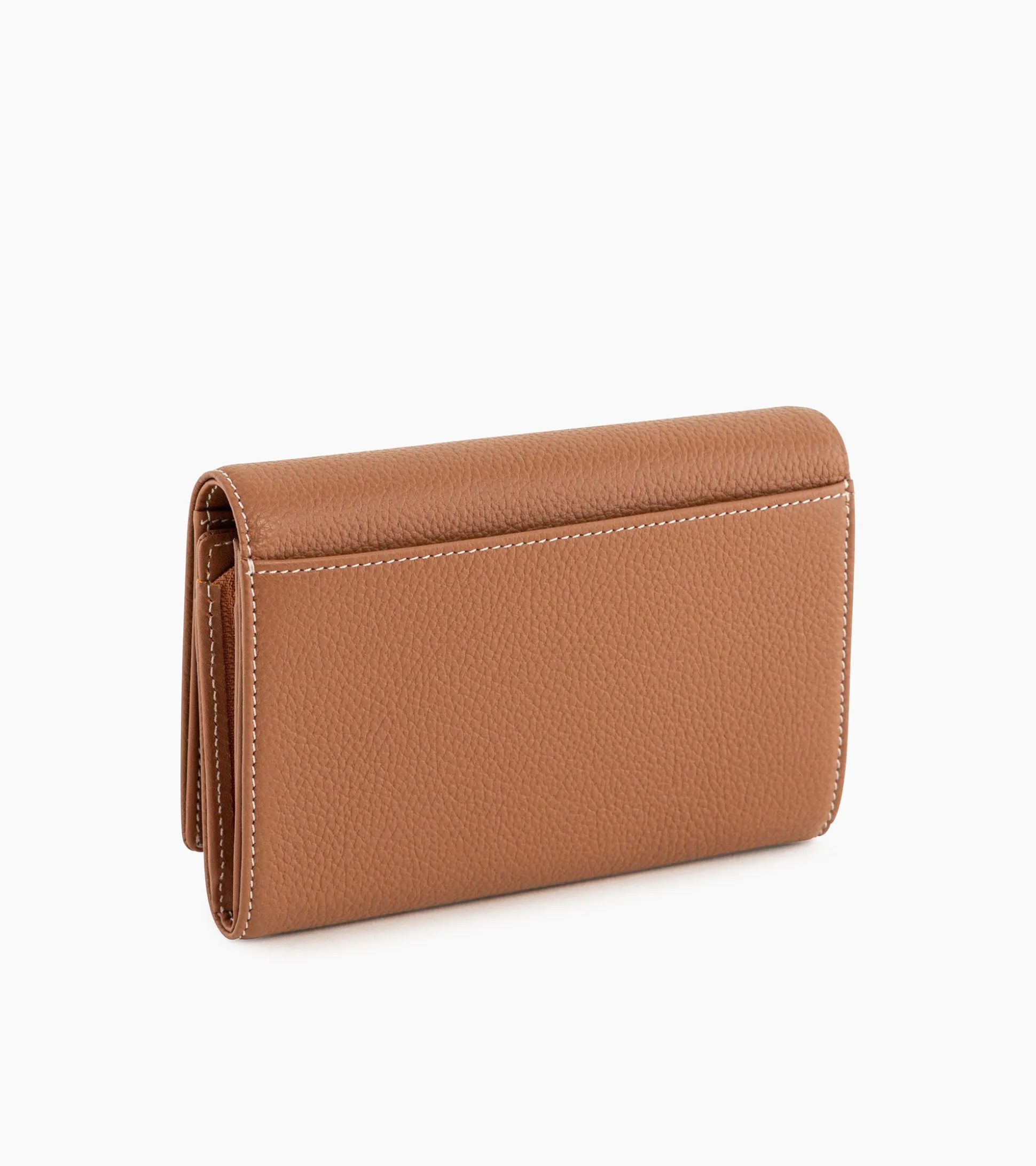 Portefeuille Emilie en cuir grainé - Brown Tan