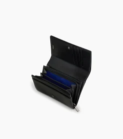 Portefeuille Emilie en cuir grainé - Black