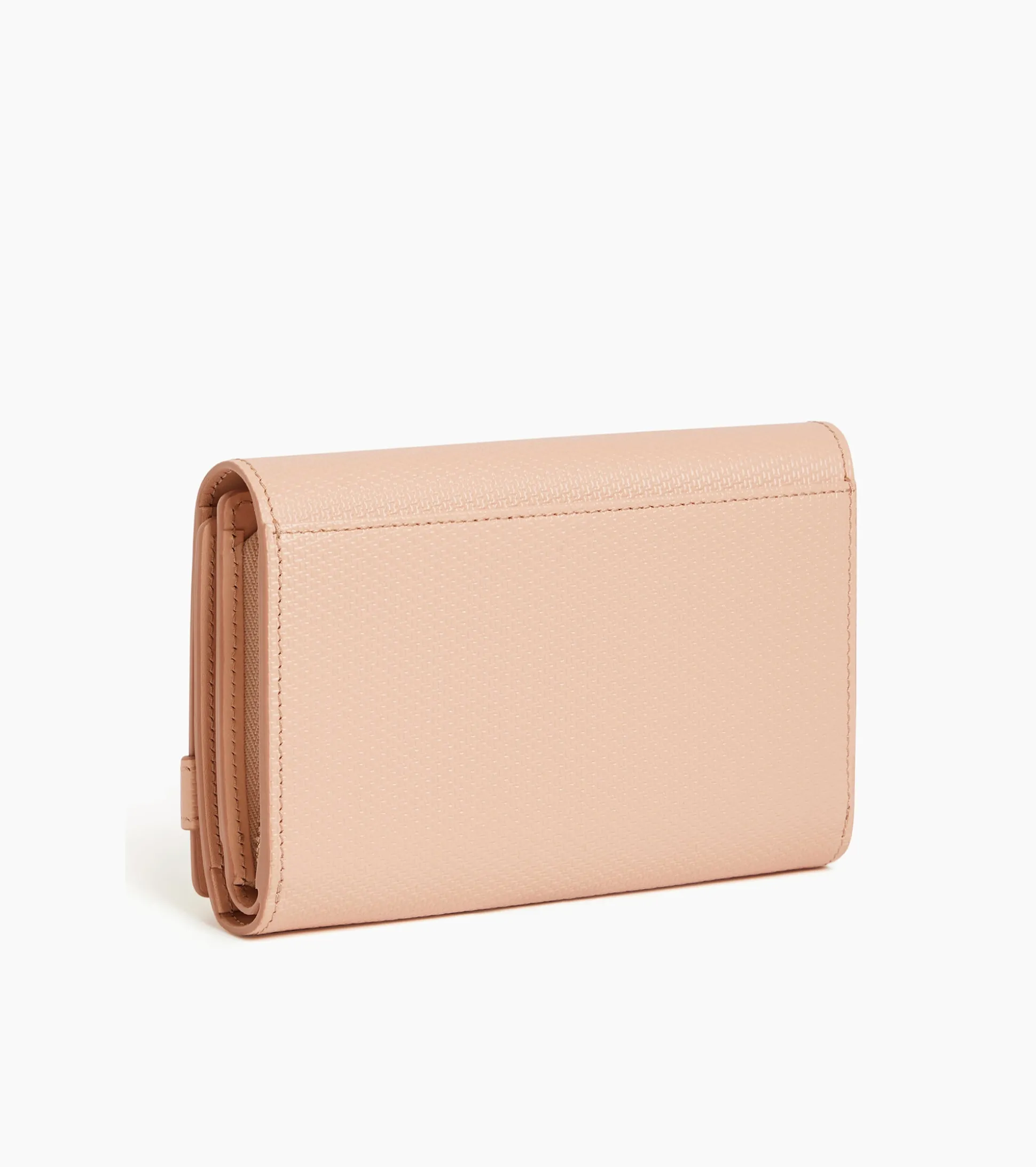 Portefeuille Emilie en cuir signature T - ROSE POUDRE
