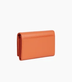 Portefeuille Emilie en cuir grainé - ORANGE OCRE