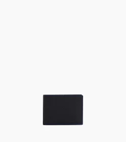 Portefeuille horizontal zippé 2 volets Charles en cuir grainé - Black Le Bleu