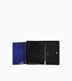 Portefeuille moyen modèle Romy en cuir grainé - Black