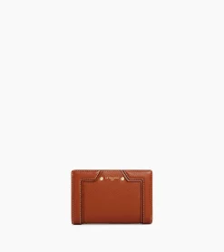 Portefeuille moyen modèle Ella en cuir grainé - Mahogany Brown
