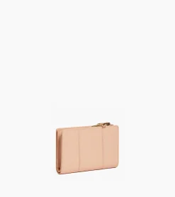 Portefeuille moyen modèle Juliette en cuir grainé - ROSE POUDRE