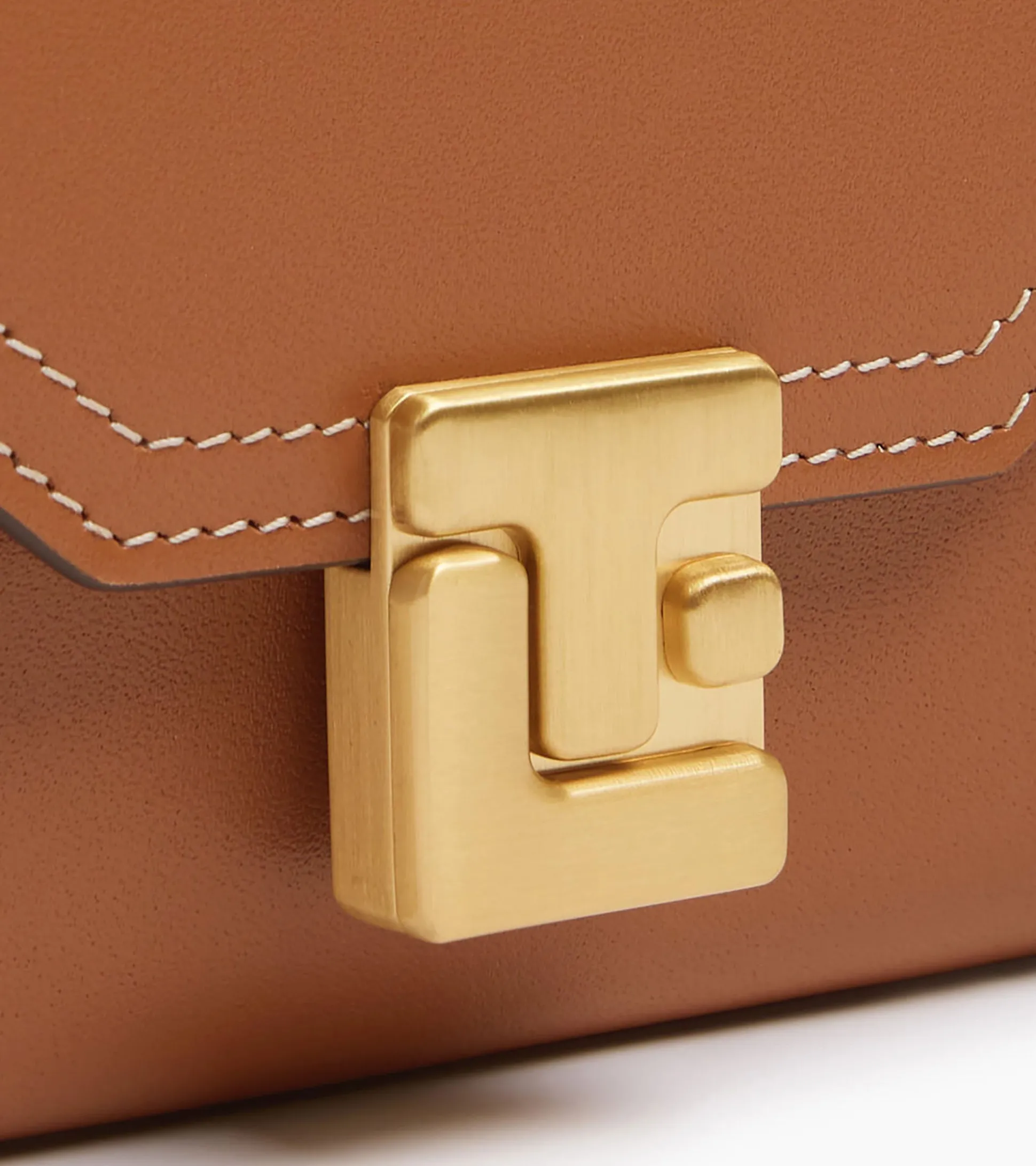Portefeuille Rose en cuir lisse - Brown Tan