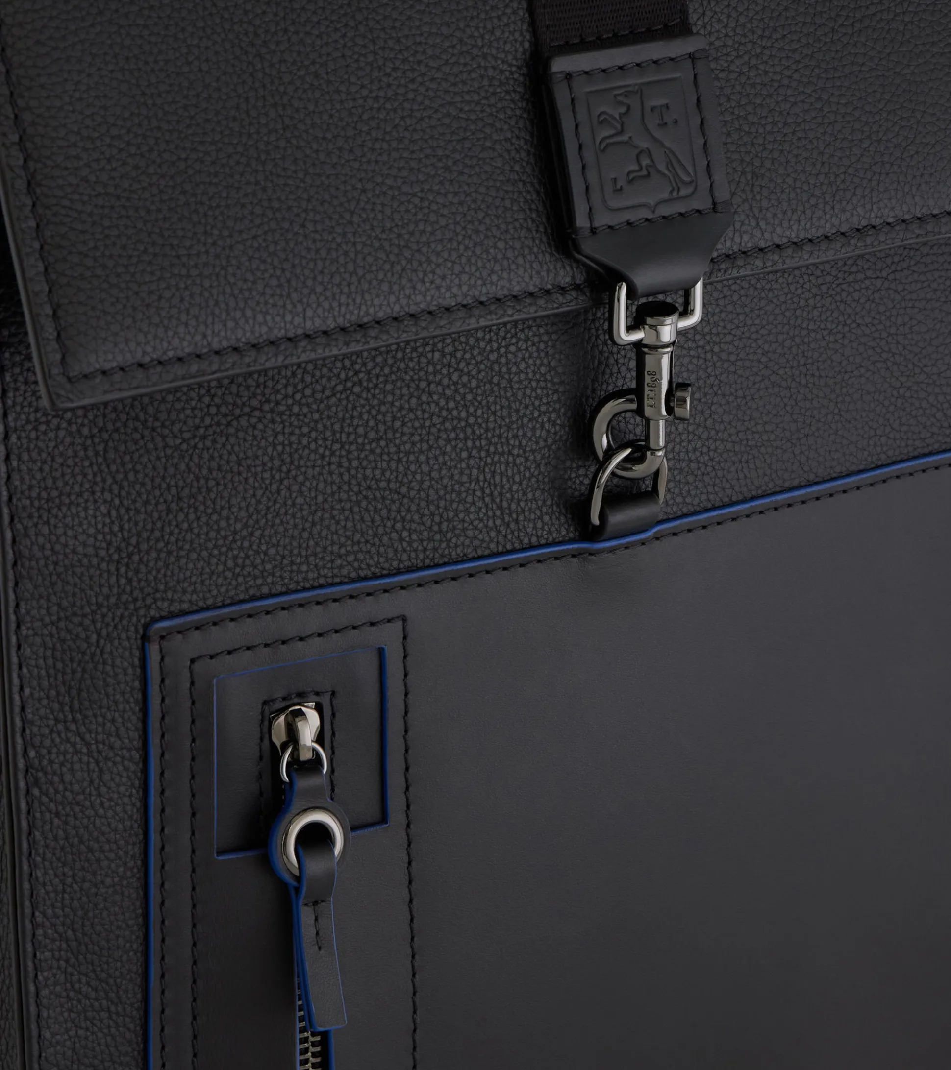 Sac à dos Alexis en cuir grainé - Black